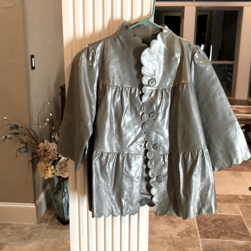 Silver cropped jacket